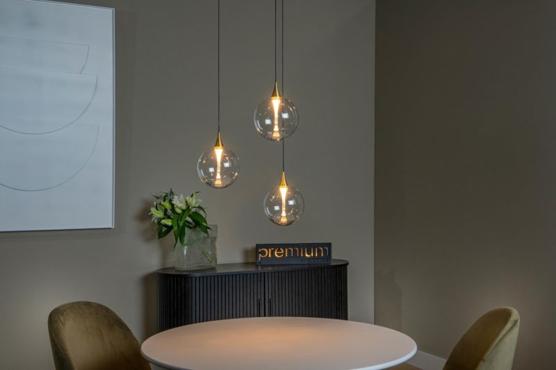 Lucide GISELA - Závesné svietidlo - Ø 36 cm - LED Rozm. - 3x3,6W 2700K - Transparent